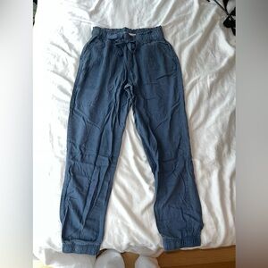 Blue jogger pants